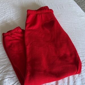Aviator Nation Red Heart Track Pants